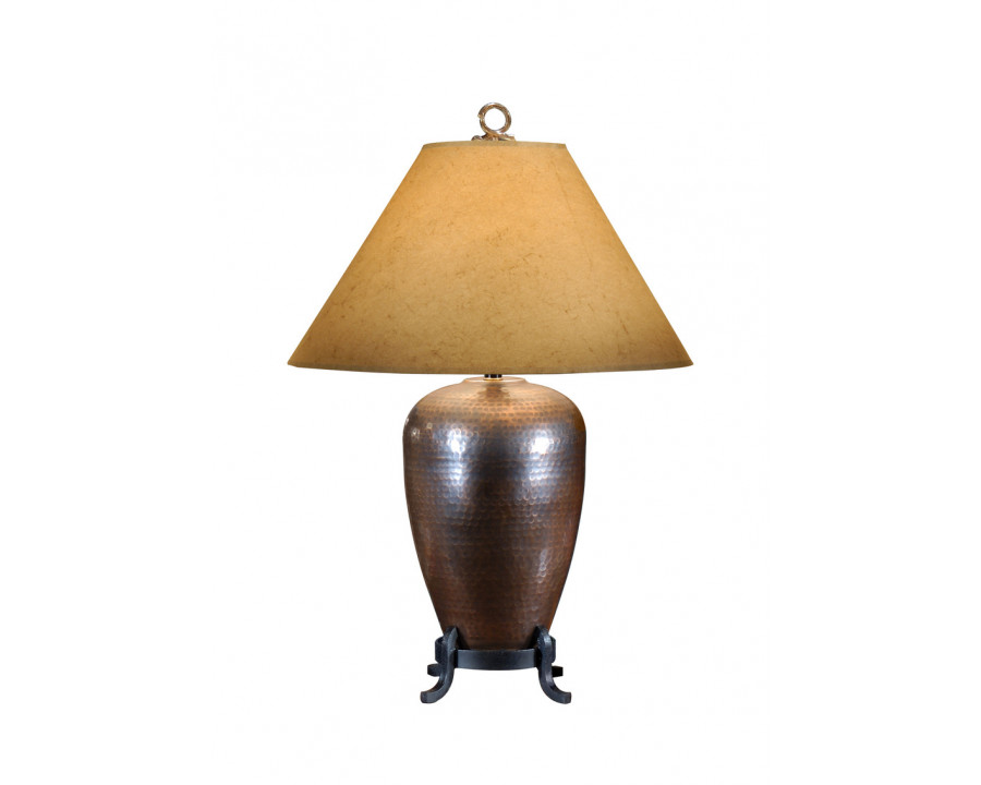 Wildwood - Hammered Bronze Lamp in Copper, Small