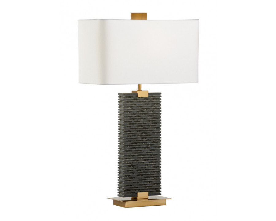 Wildwood - Stonehenge Lamp in Natural Black, Stone