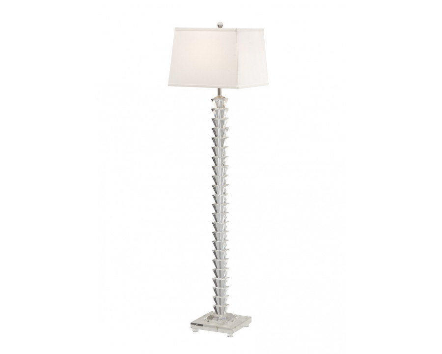 Wildwood - Stacked Crystals Floor Lamp in Clear, Crystal