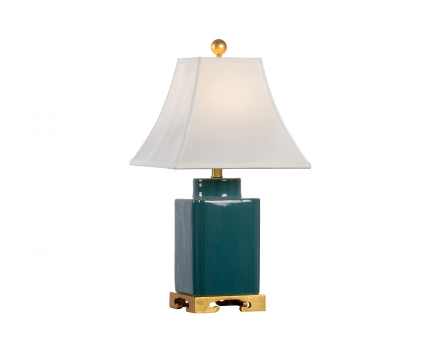 Wildwood - Inkwell Lamp in Green Glaze, Ceramic/Porcelain