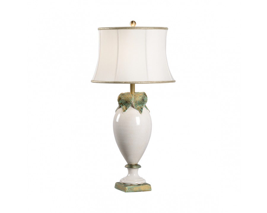 Wildwood - Vitale Lamp in Old White Crackle Glaze, Florentine Ceramic