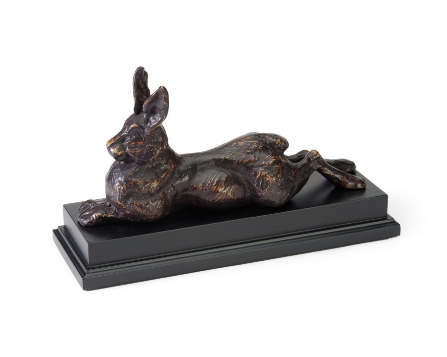 Wildwood - Rabbit in Antique Bronze Patina, Metal