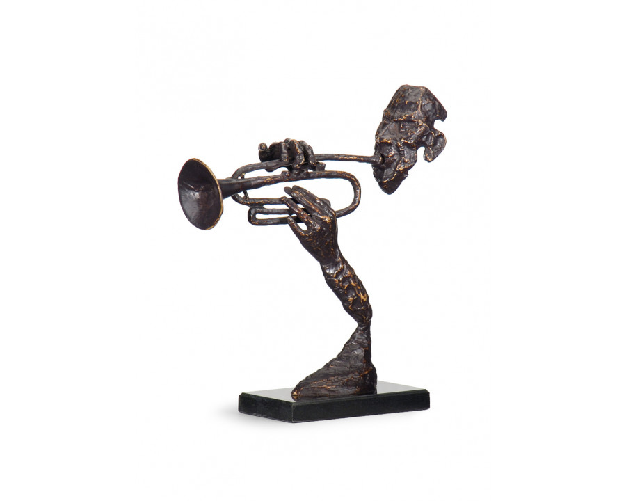 Wildwood - Contemporary Trumpeter in Hand Colored, Iron