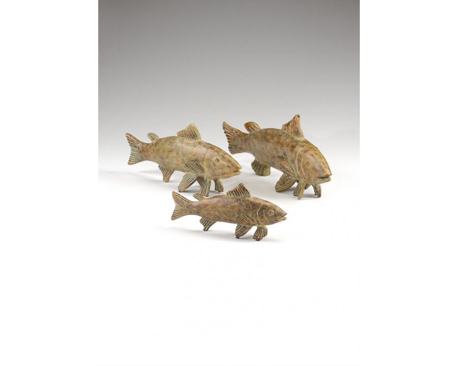 Wildwood - Walking Fish (Set 3) in Antique Glaze, Composite