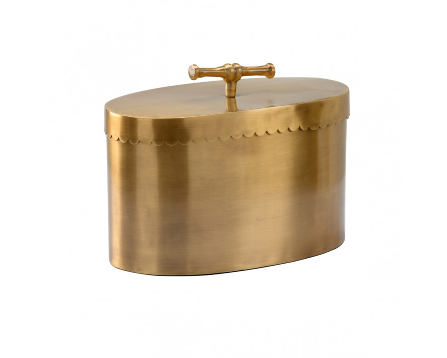 Wildwood Buttercup Brass Box - Antique, Large