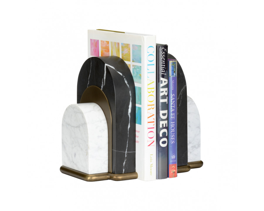 Wildwood - Channarock Bookends in Natural White/Natural Black