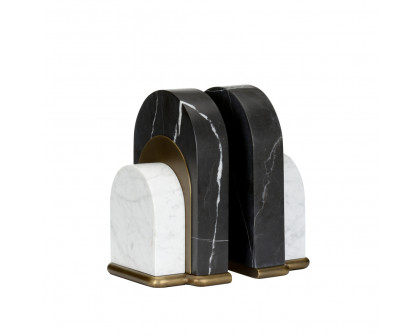 Wildwood - Channarock Bookends in Natural White/Natural Black