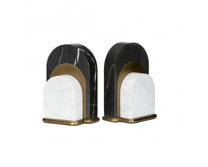 Wildwood - Channarock Bookends in Natural White/Natural Black