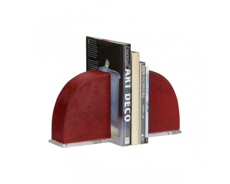 Wildwood - Taurus Bookends in Red