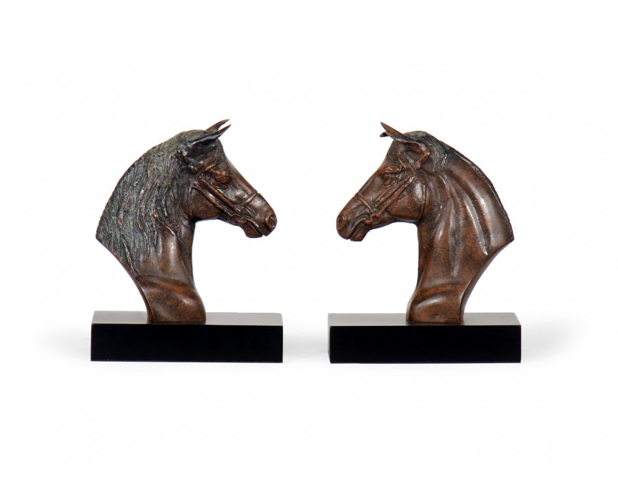 Wildwood - Horse Bookends (Pr) in Hand Colored, Composite