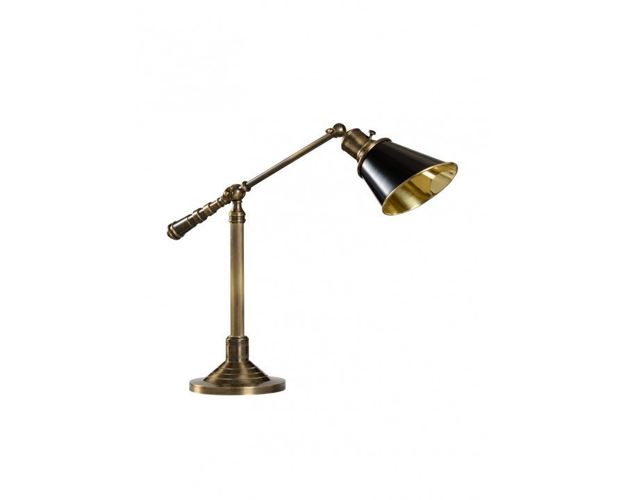 Wildwood - Counterweight Desk Lamp in Antique Patina, Brass