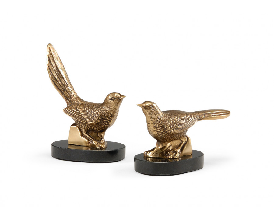 Wildwood - Plinthed Birds (Pr) in Antique Patina, Small