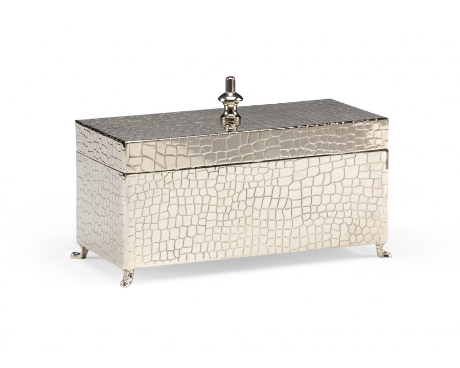 Wildwood - Footed Box in Nickel Plated, Brass