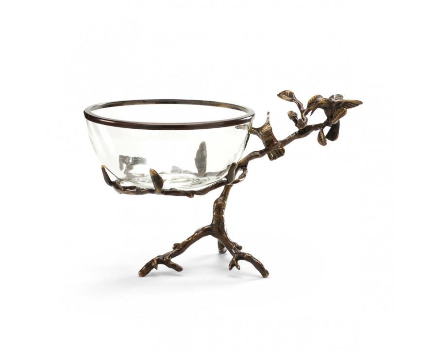 Wildwood - Hummingbirds On Branch in Bronze Patina, Brass