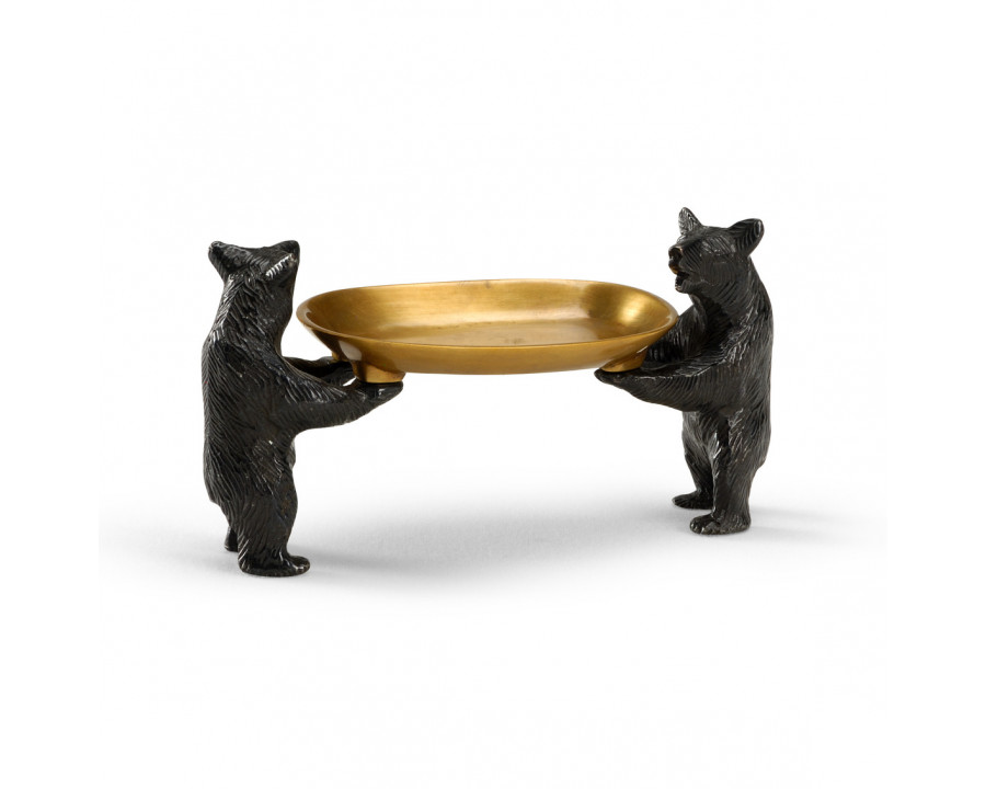 Wildwood - Bears Bearing Dish in Antique Patina, Small