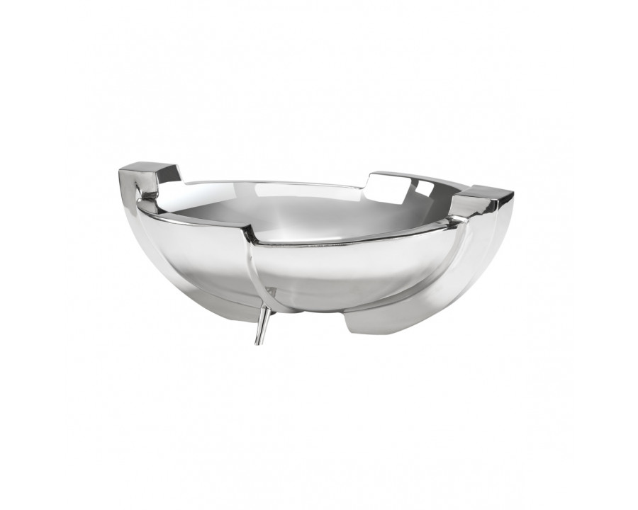 Wildwood - Contemporary Bowl in Polished Nickel, Brass