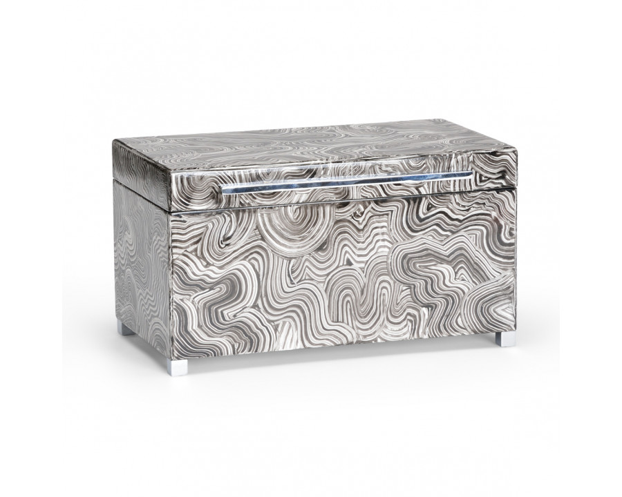 Wildwood - Footed Box in Polished Nickel, Large