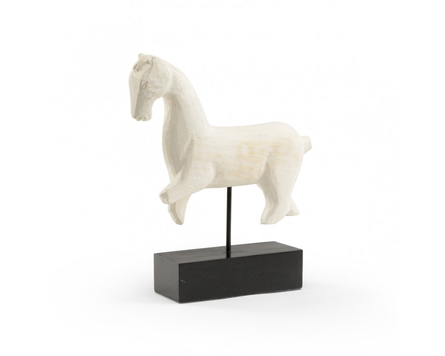 Wildwood - Running Horse in White, Wood