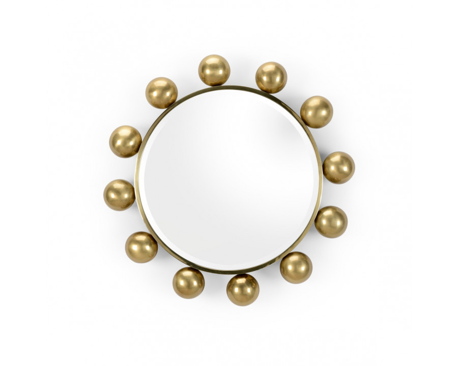 Wildwood - Round-A-Bout Mirror in Antique Brass, Large