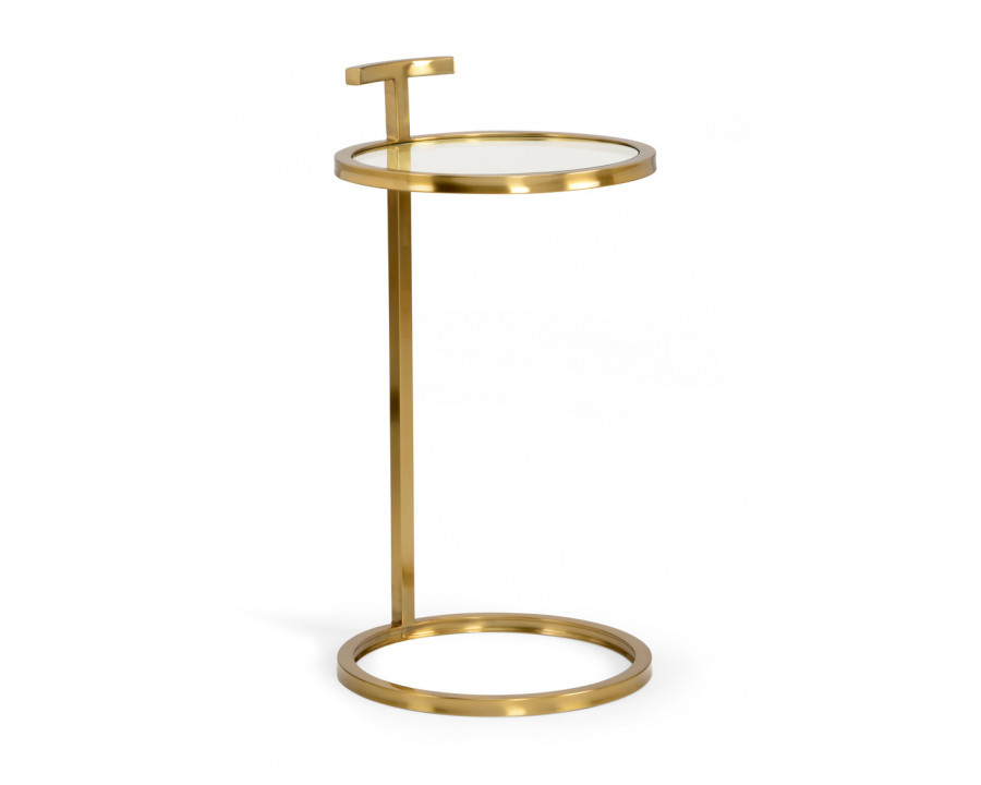 Whiteline Elsie Table in Antique Brass