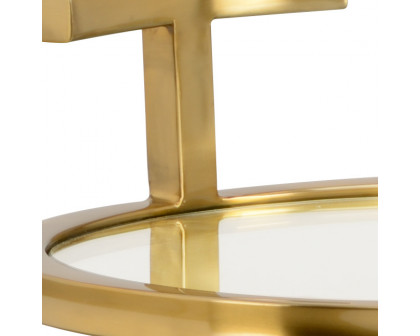 Whiteline Elsie Table in Antique Brass