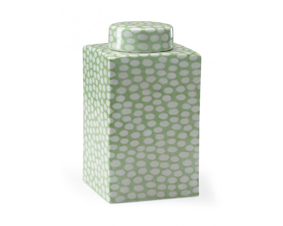 Wildwood - Mimo Canister in Kiwi/White Glaze, Ceramic/Porcelain