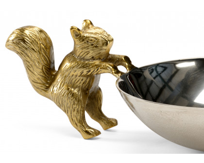 Wildwood - Squirrel Bowl in Nickel/Brass Plated, Aluminum