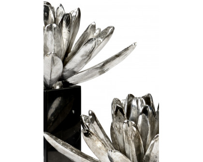 Wildwood - Water Lilies (S2) in Antique Silver, Composite