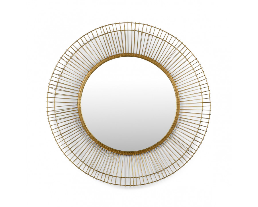 Wildwood - Lorna Mirror in Brass/Plain/Clear, Iron