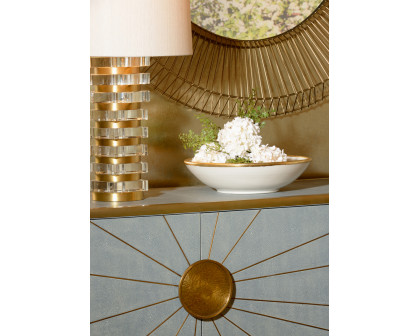 Wildwood - Lorna Mirror in Brass/Plain/Clear, Iron