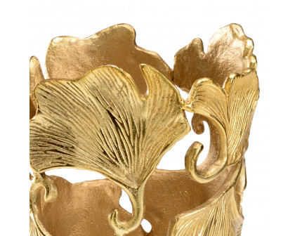 Wildwood - Ginkgo Vase in Brass Plated, Aluminum