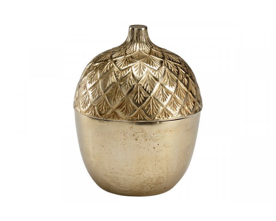 Wildwood - Autumn Acorn Caddy in Antique Champagne, Aluminum