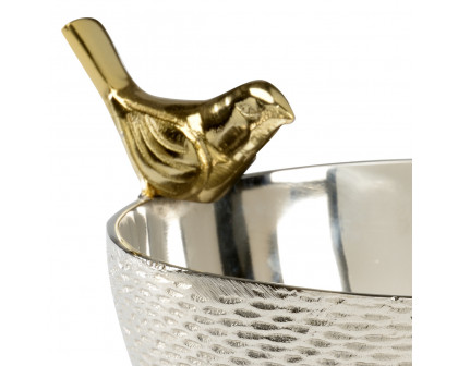 Wildwood Chirp Bowl - Polished Nickel/Polished Brass, Small