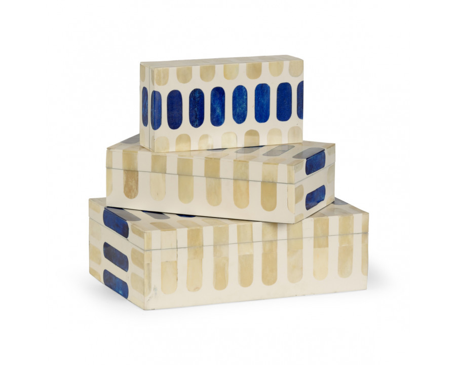 Wildwood - Mozart Boxes (S3) in Inlaid/White/Beige/Blue, Composite