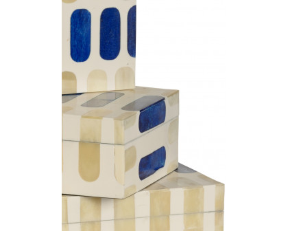 Wildwood - Mozart Boxes (S3) in Inlaid/White/Beige/Blue, Composite