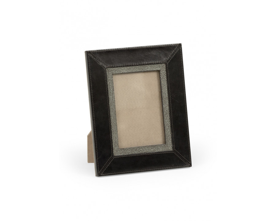 Wildwood - Lawson Photo Frame (4x6) in Black/Gray/Clear, Leather