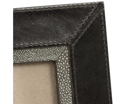 Wildwood - Lawson Photo Frame (4x6) in Black/Gray/Clear, Leather