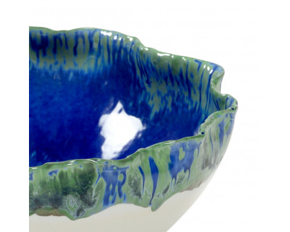 Wildwood - Ariel Bowl in Blue/Green Glaze, Porcelain