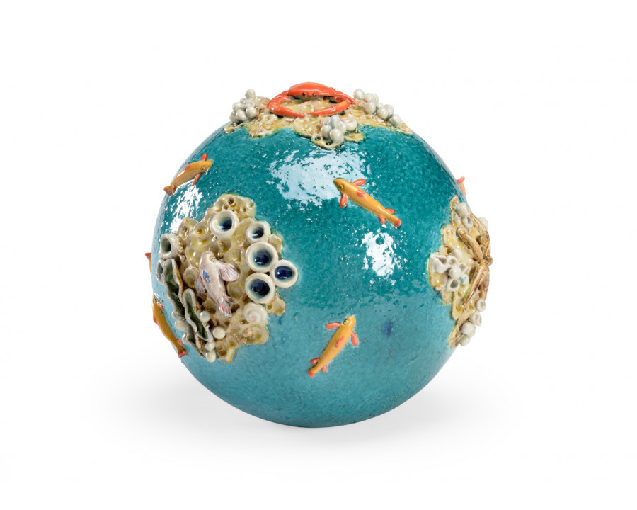 Wildwood - Sea Sphere in Multi Color Glazes, Ceramic/Porcelain