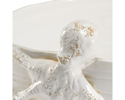 Wildwood - La Mar Bowl in White Glaze, Ceramic/Porcelain