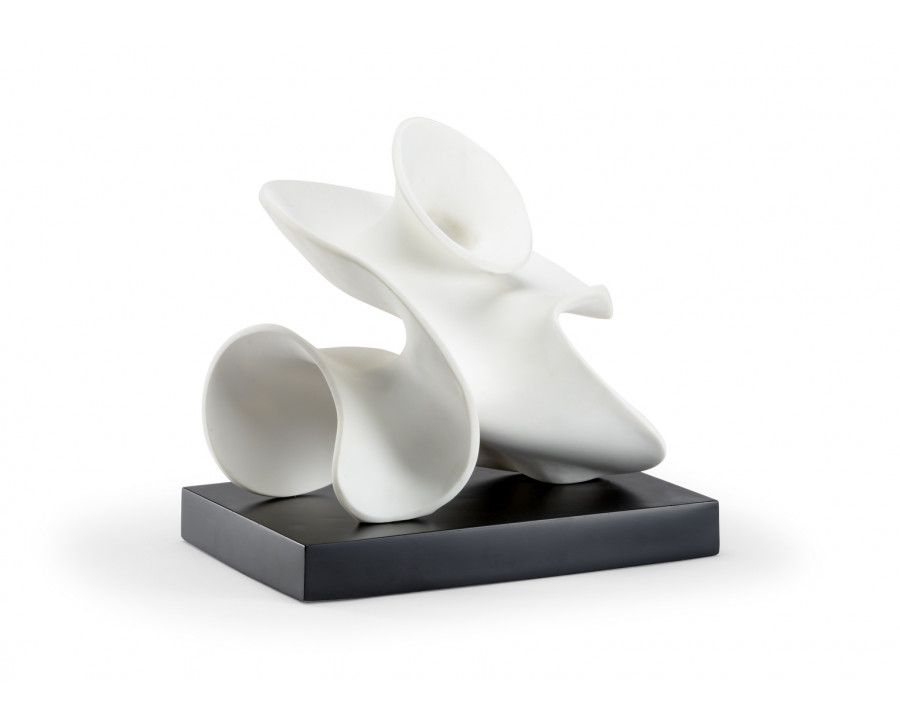 Wildwood - Edna Sculpture in Matte White/Black, Composite