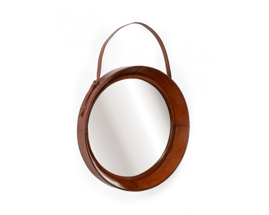 Wildwood - Taner Mirror in Cognac/Clear/Plain, Large