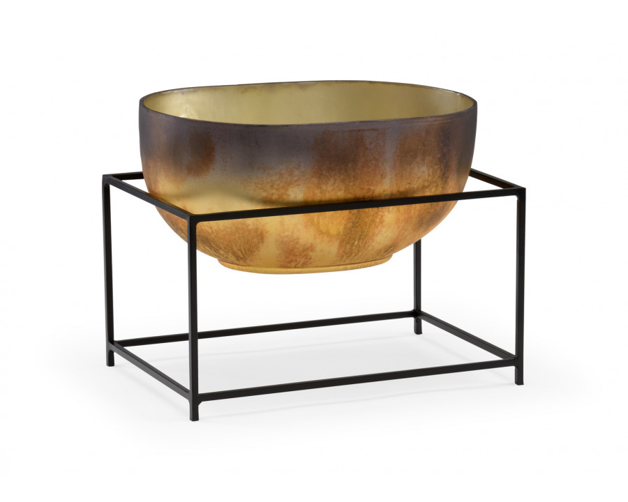 Wildwood - Breckenridge Bowl in Sunset Ombre/Black, Glass/Iron