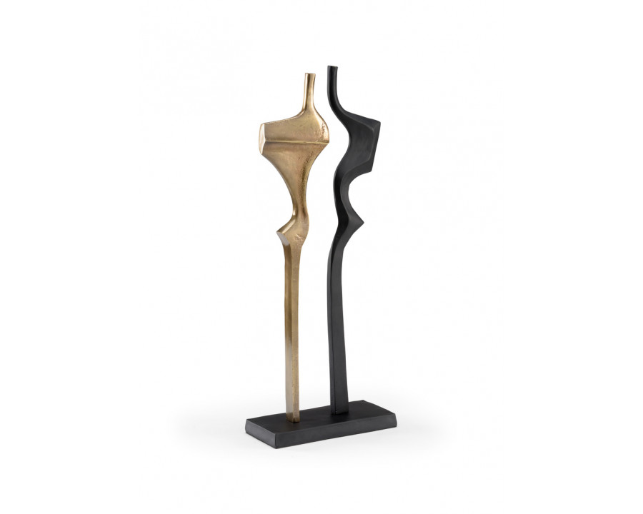 Wildwood - Golden Year Sculpture in Antique Brass/Matte Black, Aluminum