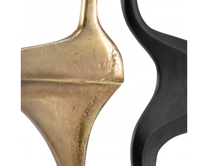 Wildwood - Golden Year Sculpture in Antique Brass/Matte Black, Aluminum