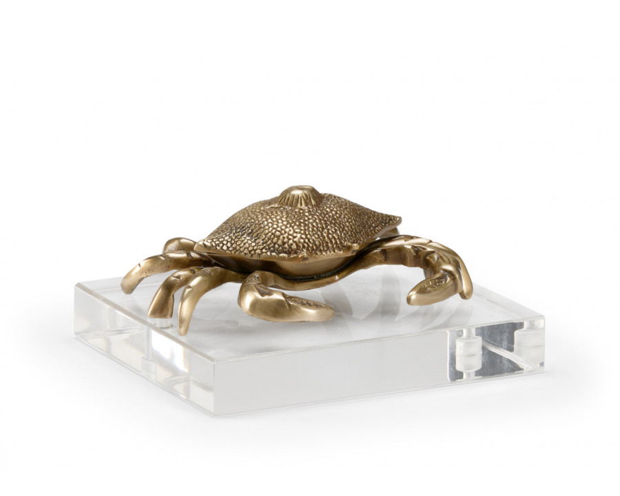 Wildwood - Crab in Antique/Clear, Brass