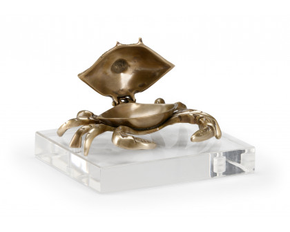 Wildwood - Crab in Antique/Clear, Brass