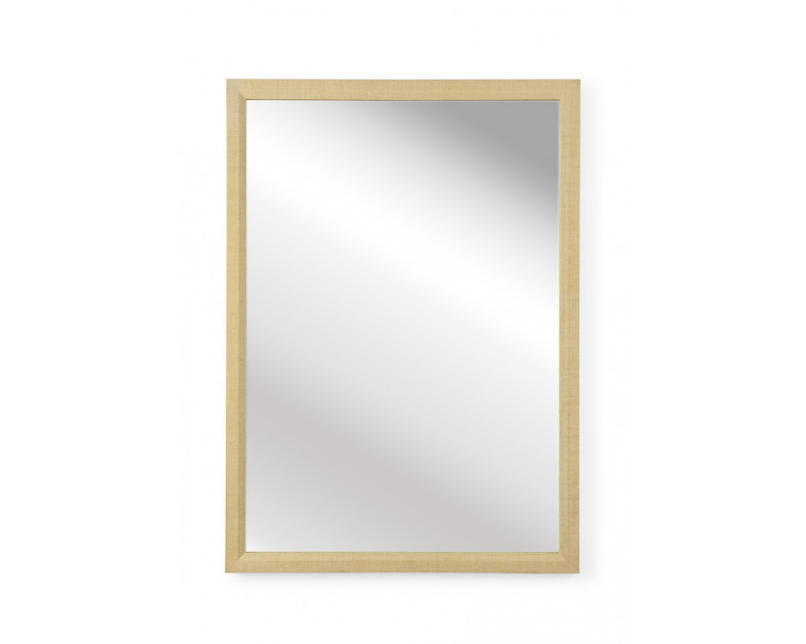 Wildwood - Gaston Mirror in Natural Raffia/Clear, Wood/Mirror