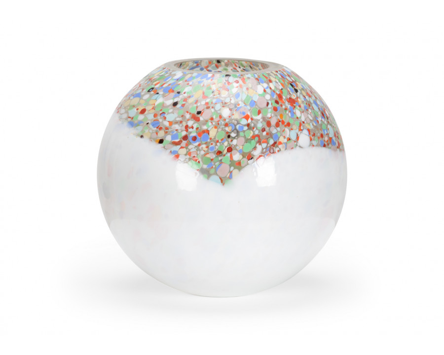 Wildwood - Dottie Vase in Multi Color/White, Glass