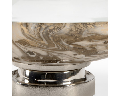 Wildwood Calacatta Bowl - Calacatta Gold/Nickel, Small